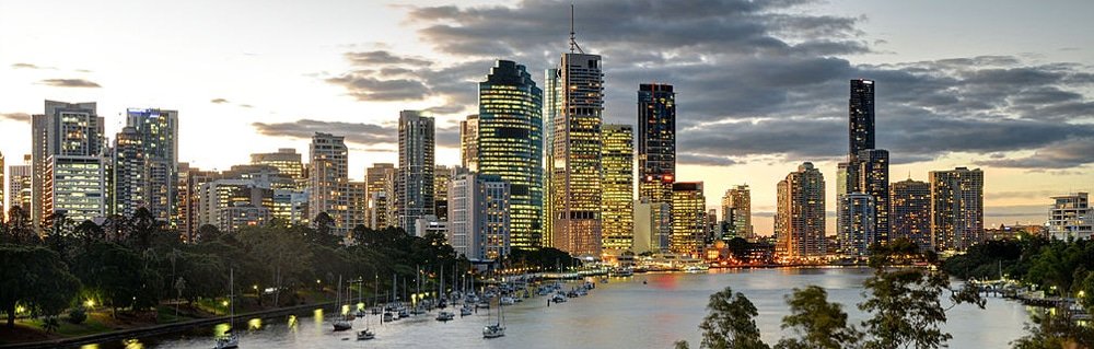 Brisbane's skyline, as seen from Kangaroo Point